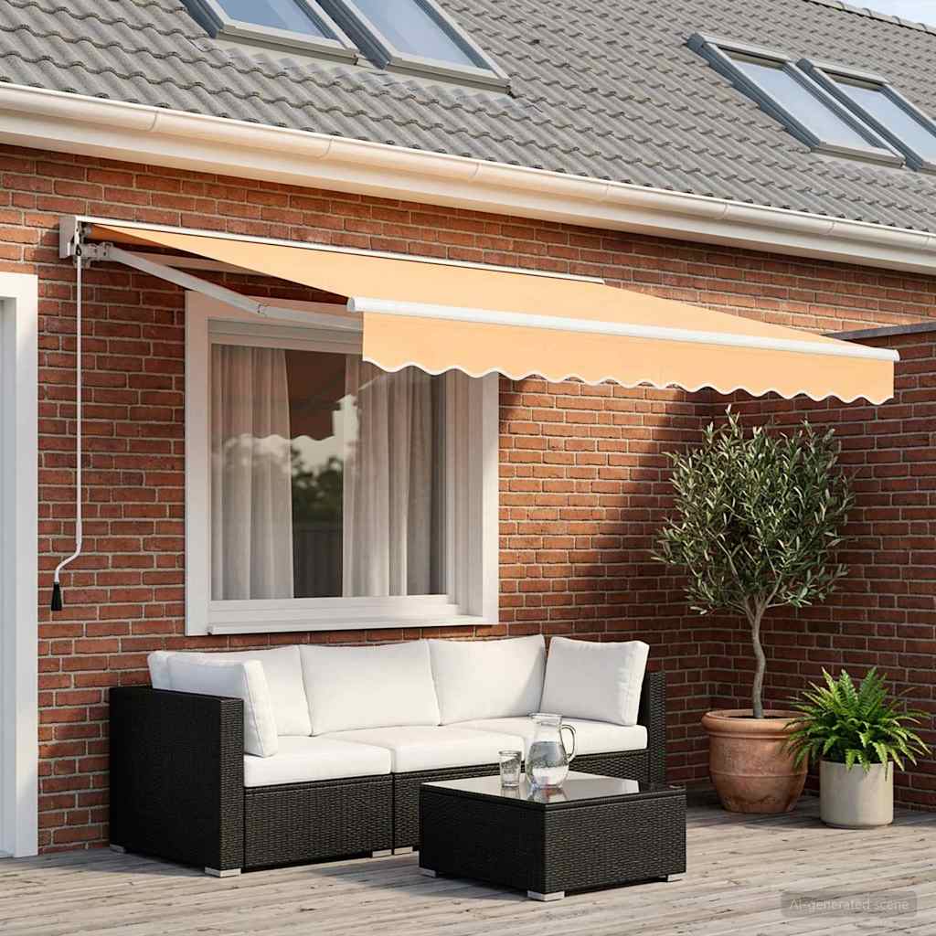 Uitschuifbare luifel Zand 2,5 x 2 m Polyester en Aluminium is nu te koop bij PeponiXL, paradijselijk wonen!