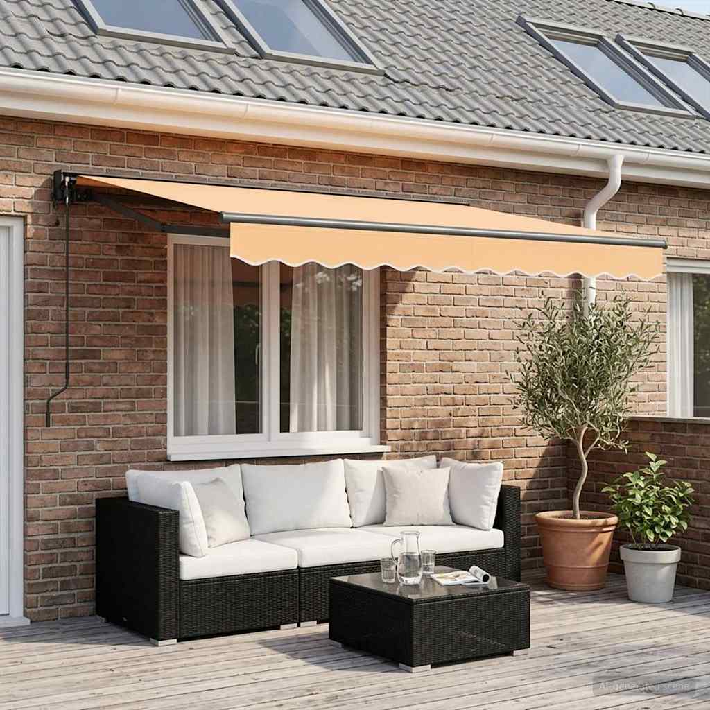 Elektrisch Uittrekbaar Zonnescherm Zand 2,5 x 2 m is nu te koop bij PeponiXL, paradijselijk wonen!