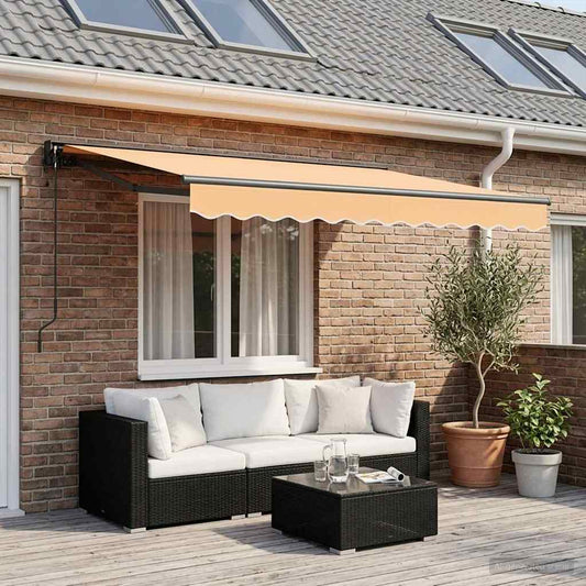 Elektrisch Uittrekbaar Zonnescherm Zand 2,5 x 2 m is nu te koop bij PeponiXL, paradijselijk wonen!
