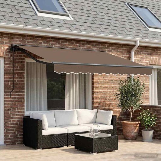 Elektrisch Uittrekbaar Zonnescherm Taupe 3 x 2 m is nu te koop bij PeponiXL, paradijselijk wonen!