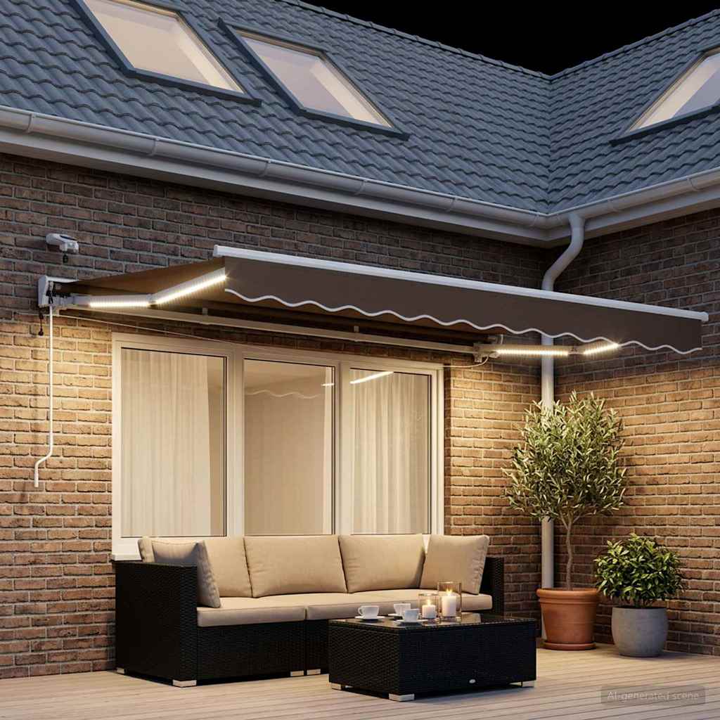 Elektrisch Uittrekbaar Zonnescherm Taupe 2,5 x 2 m is nu te koop bij PeponiXL, paradijselijk wonen!