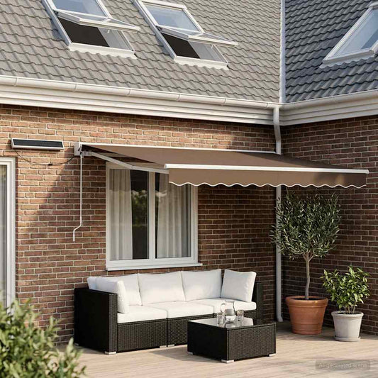 Elektrisch Uittrekbaar Zonnescherm Taupe 3 x 2 m is nu te koop bij PeponiXL, paradijselijk wonen!