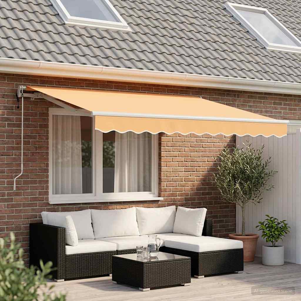 Uitschuifbare luifel Zand 300 x 250 cm Stof en Aluminium is nu te koop bij PeponiXL, paradijselijk wonen!