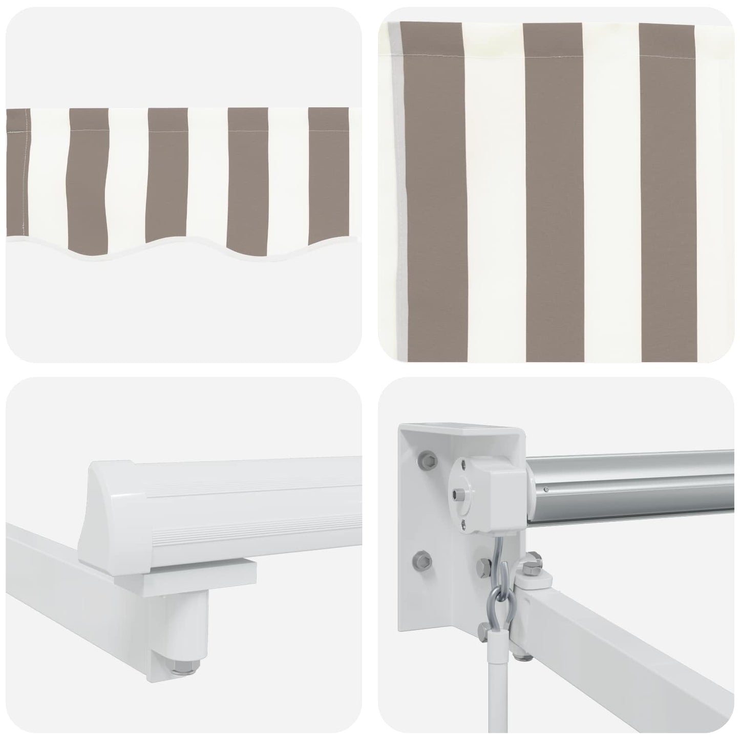 Uitschuifbare luifel Lichtgrijs en wit. 3 x 2 m is nu te koop bij PeponiXL, paradijselijk wonen!