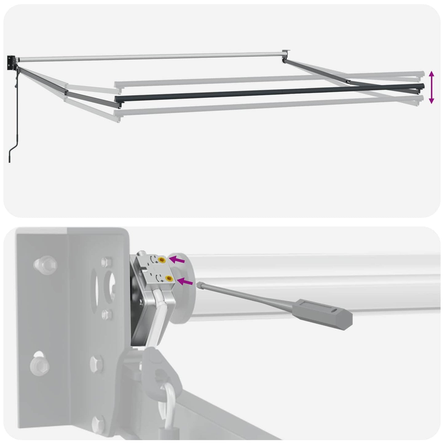 Markies Taupe 3 x 2 m Polyester en Metaal