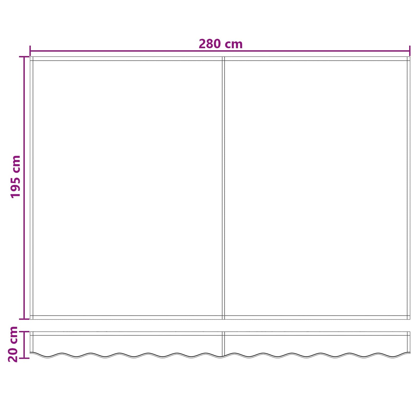 Inklapbaar Zonnescherm Zand 3 x 2 m Stof