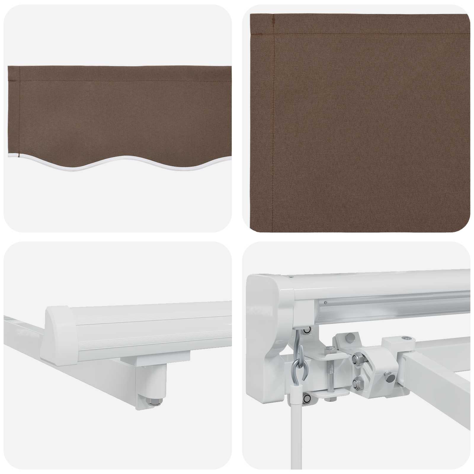Uitschuifbare luifel Taupe 3,5 x 2 m Polyester en Aluminium is nu te koop bij PeponiXL, paradijselijk wonen!
