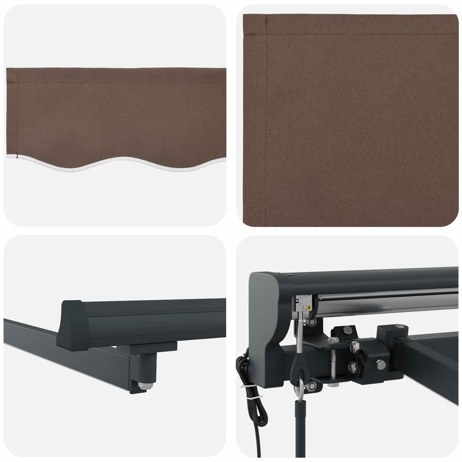 Elektrisch Uittrekbaar Zonnescherm Taupe 3,5 x 2 m is nu te koop bij PeponiXL, paradijselijk wonen!