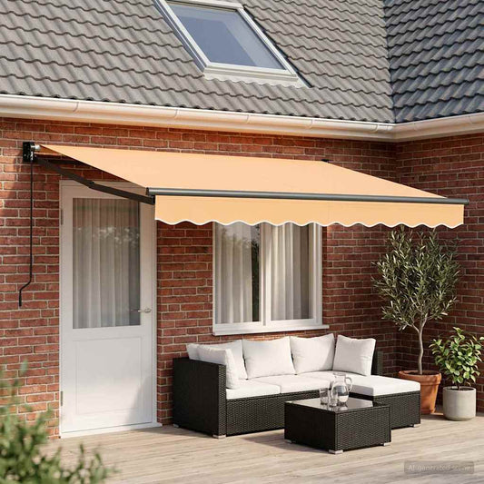 Uitschuifbare luifel Zand 4 x 2 m 100% Polyester en Aluminium is nu te koop bij PeponiXL, paradijselijk wonen!