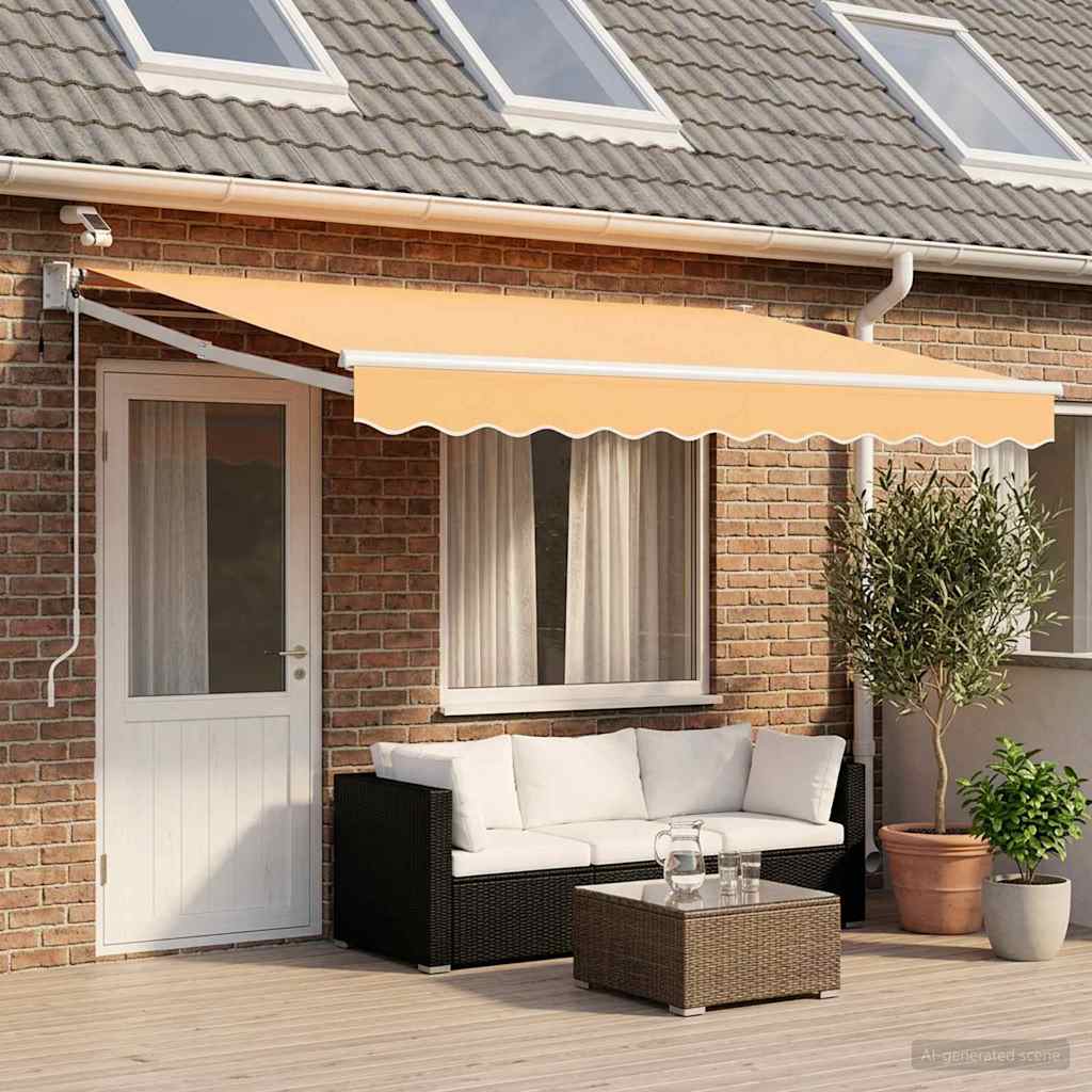 Elektrisch Uittrekbaar Zonnescherm Zand is nu te koop bij PeponiXL, paradijselijk wonen!