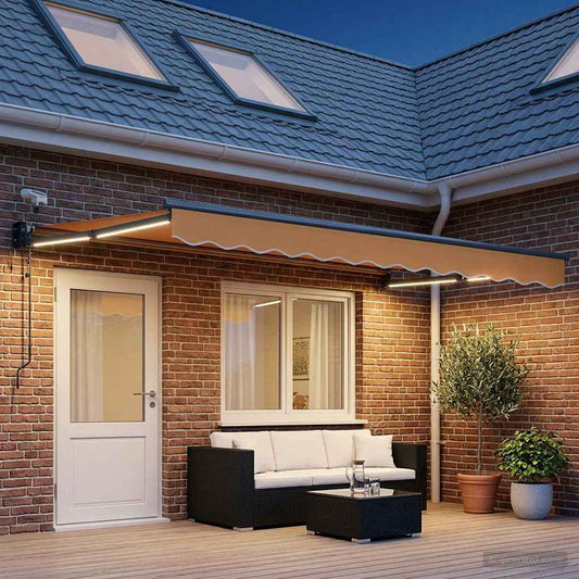 Elektrisch Uittrekbaar Zonnescherm Zand is nu te koop bij PeponiXL, paradijselijk wonen!