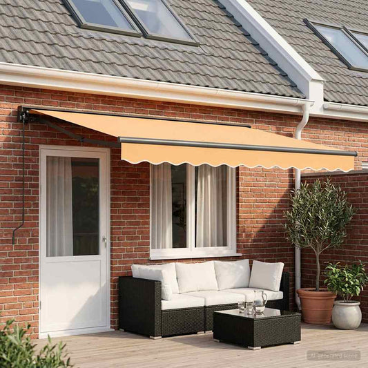 Handmatig uitschuifbare luifel Zand 4 x 2 m is nu te koop bij PeponiXL, paradijselijk wonen!