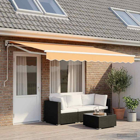 Elektrisch Uittrekbaar Zonnescherm Zand 4,5 × 3,5 m is nu te koop bij PeponiXL, paradijselijk wonen!