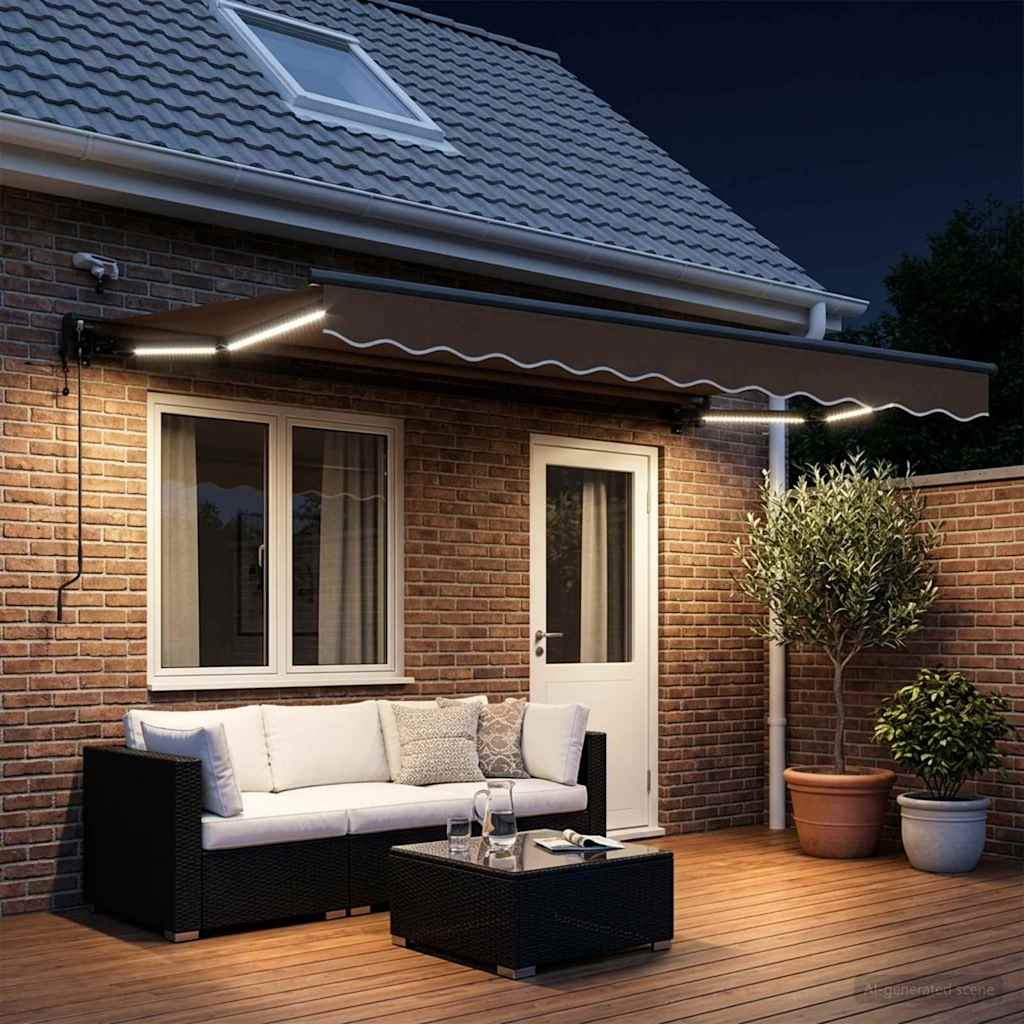 Elektrisch Uittrekbaar Zonnescherm Taupe 4 x 2 m