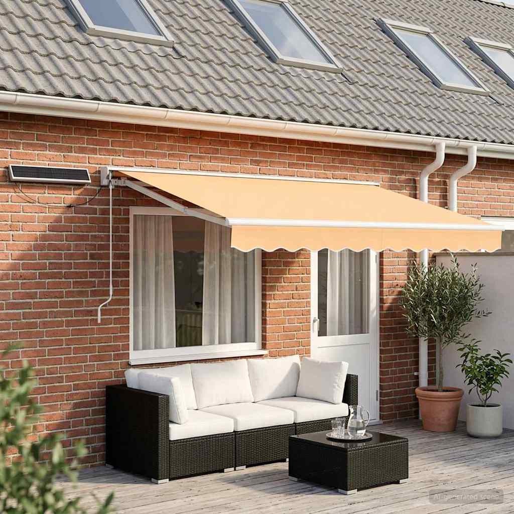 Elektrisch Uittrekbaar Zonnescherm Zand 4 x 2 m is nu te koop bij PeponiXL, paradijselijk wonen!
