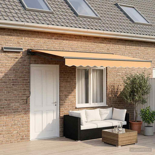 Elektrisch Uittrekbaar Zonnescherm Zand 4 x 2 m is nu te koop bij PeponiXL, paradijselijk wonen!