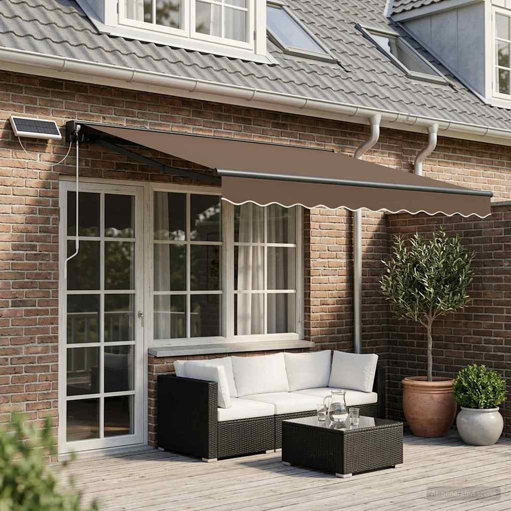 Elektrisch Uittrekbaar Zonnescherm Taupe 4 x 2 m