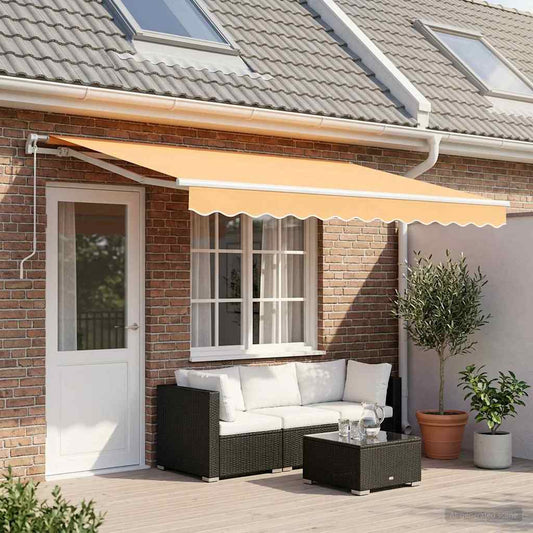 Uitschuifbare luifel Zand 4,5 × 3 m Polyester en Aluminium is nu te koop bij PeponiXL, paradijselijk wonen!
