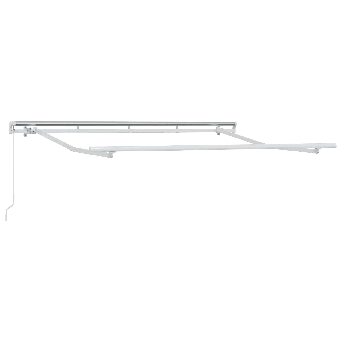 Uitschuifbare luifel 2 pcs Lichtgrijs en wit. 3,5 x 2,5 m