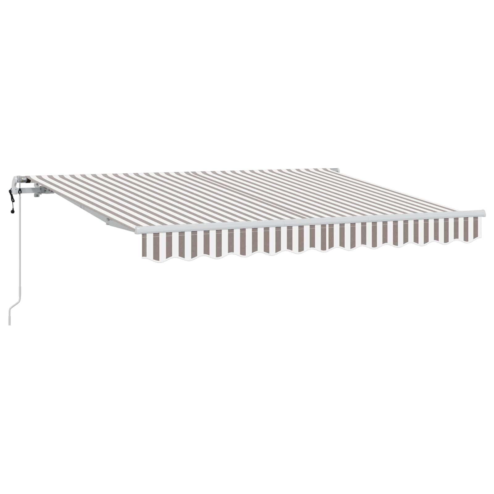 Uitschuifbare luifel Lichtgrijs en wit. 350 x 250 cm is nu te koop bij PeponiXL, paradijselijk wonen!