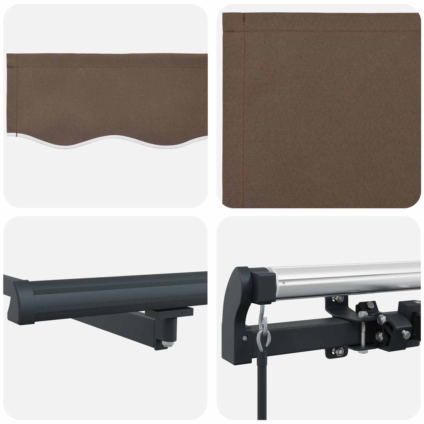 Uitschuifbare luifel Taupe 350 x 250 cm Stof en Aluminium is nu te koop bij PeponiXL, paradijselijk wonen!