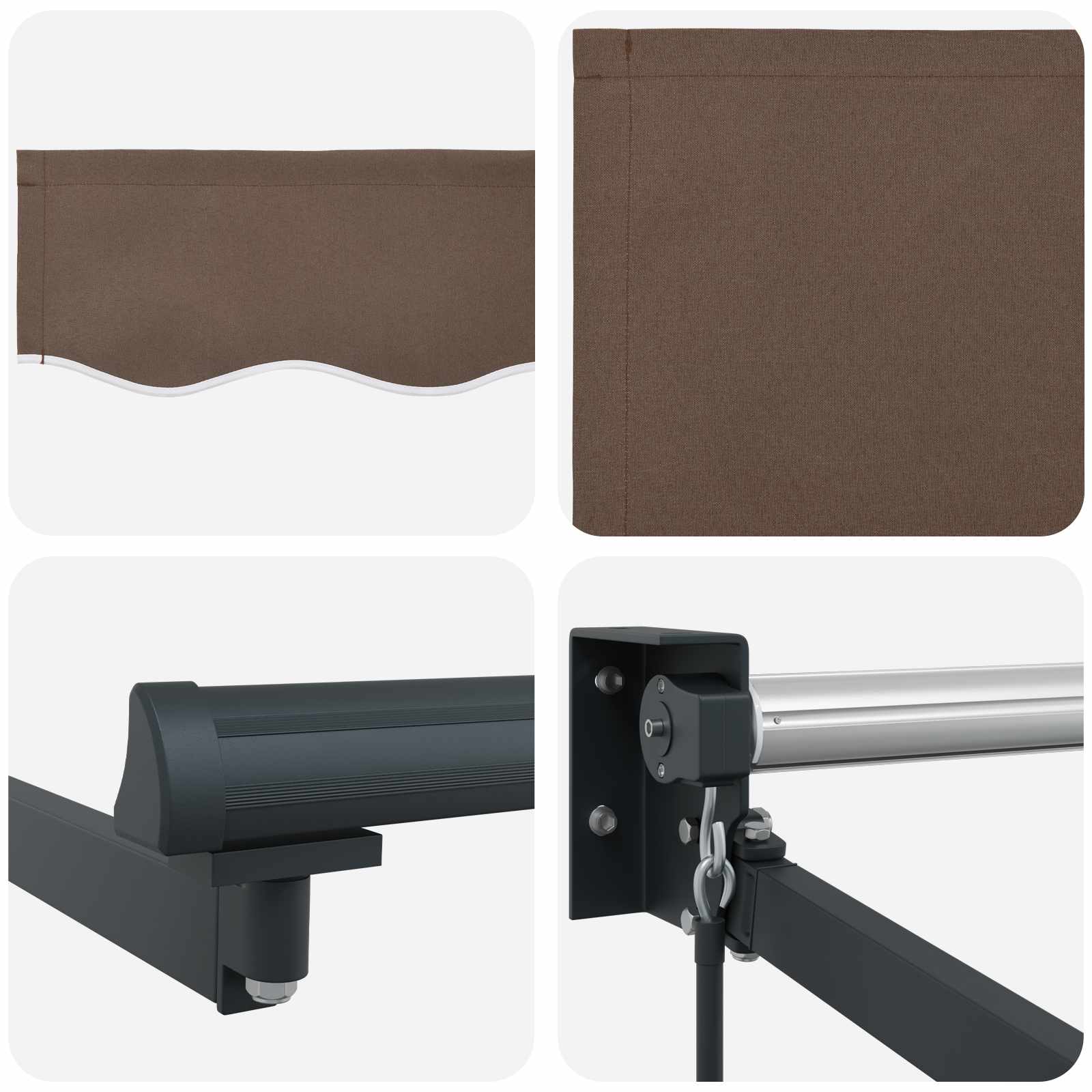 Uitschuifbare luifel Taupe 3,5 x 2,5 m Polyester en Aluminium is nu te koop bij PeponiXL, paradijselijk wonen!