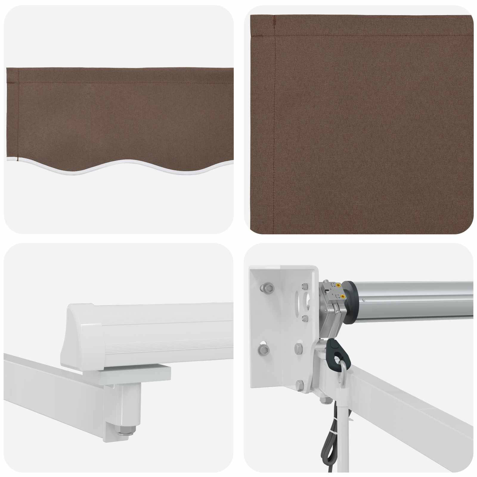 Elektrisch Uittrekbaar Zonnescherm Taupe is nu te koop bij PeponiXL, paradijselijk wonen!
