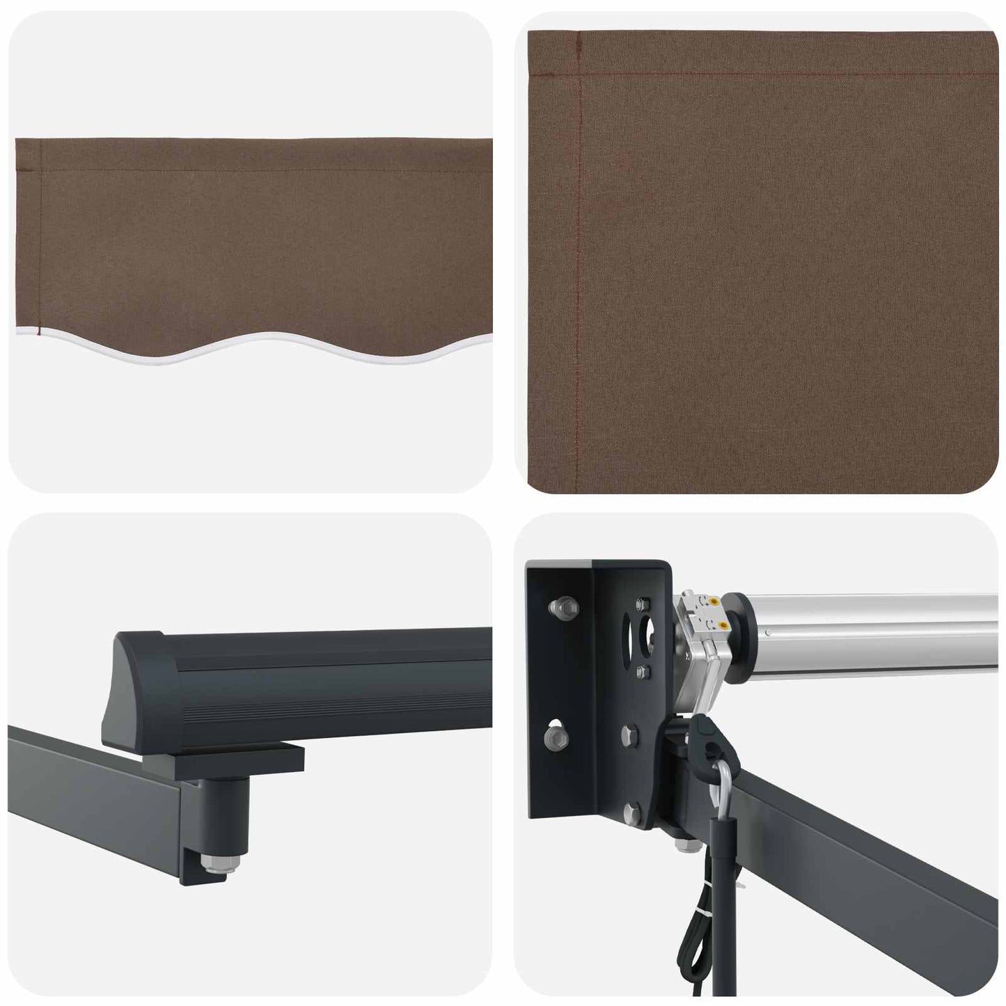 Elektrisch Uittrekbaar Zonnescherm Taupe is nu te koop bij PeponiXL, paradijselijk wonen!