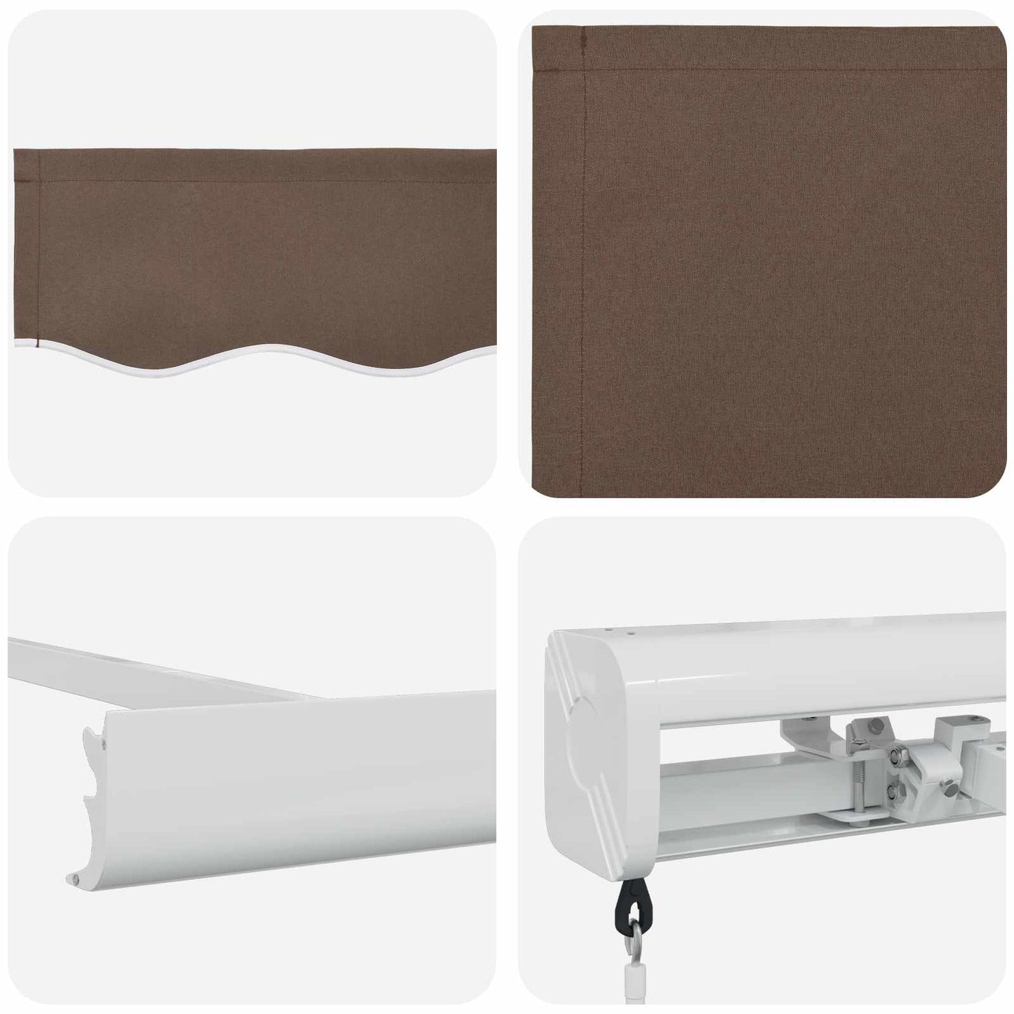 Uitschuifbare luifel Taupe 350 x 250 cm Canvas en Aluminium is nu te koop bij PeponiXL, paradijselijk wonen!