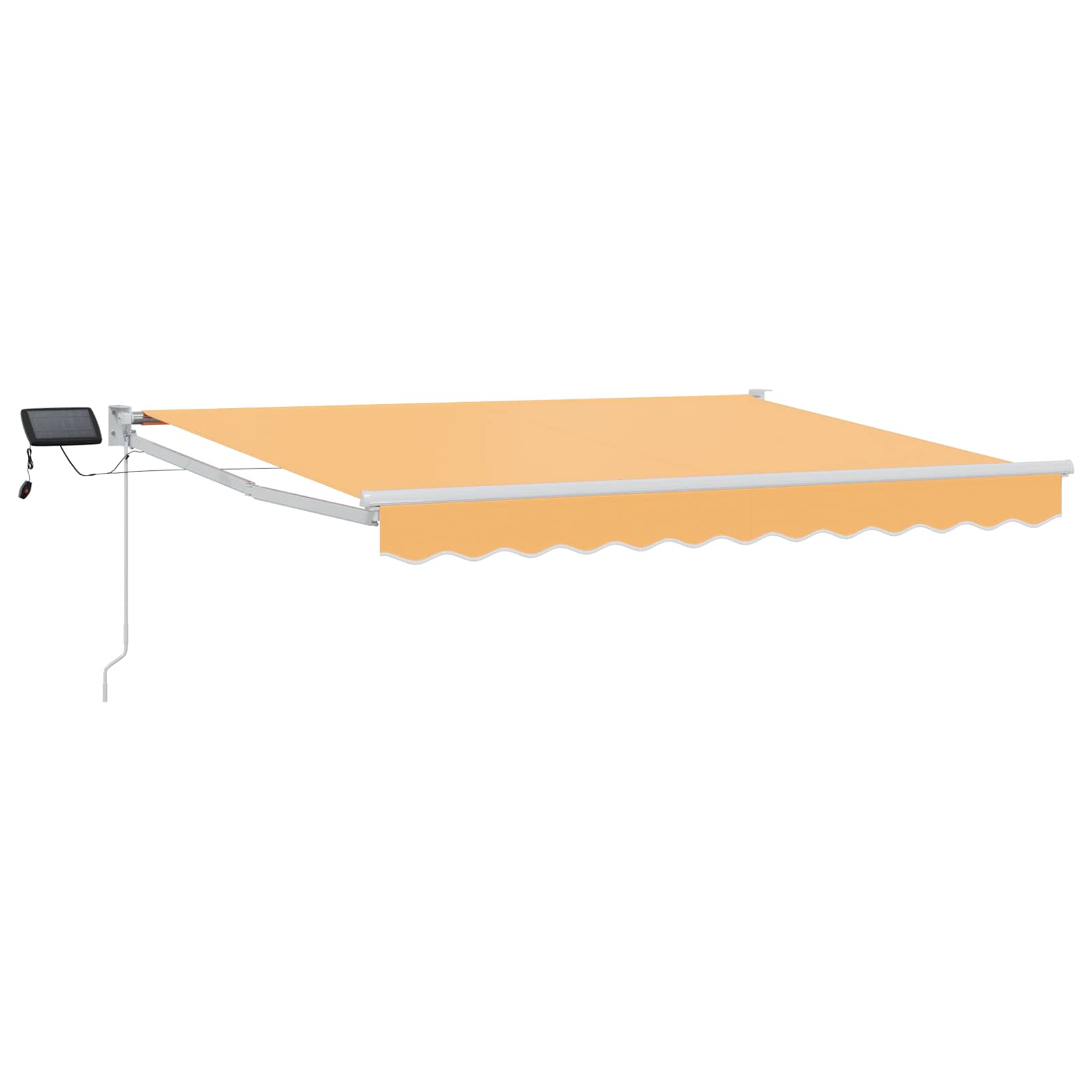 Handbediende luifel met LED's Zand 100% Polyester en Aluminium is nu te koop bij PeponiXL, paradijselijk wonen!