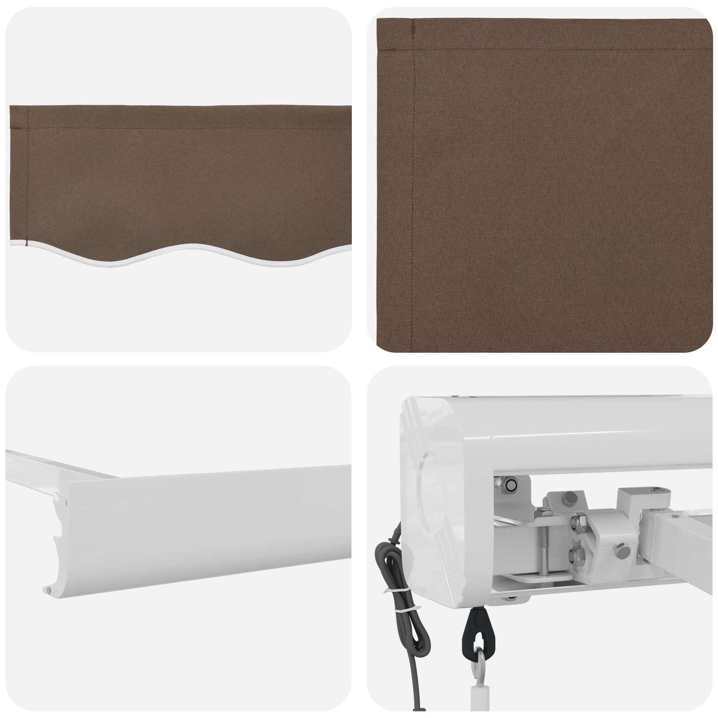 Uitschuifbare luifel Taupe 400 × 300 cm Stof en Metaal is nu te koop bij PeponiXL, paradijselijk wonen!