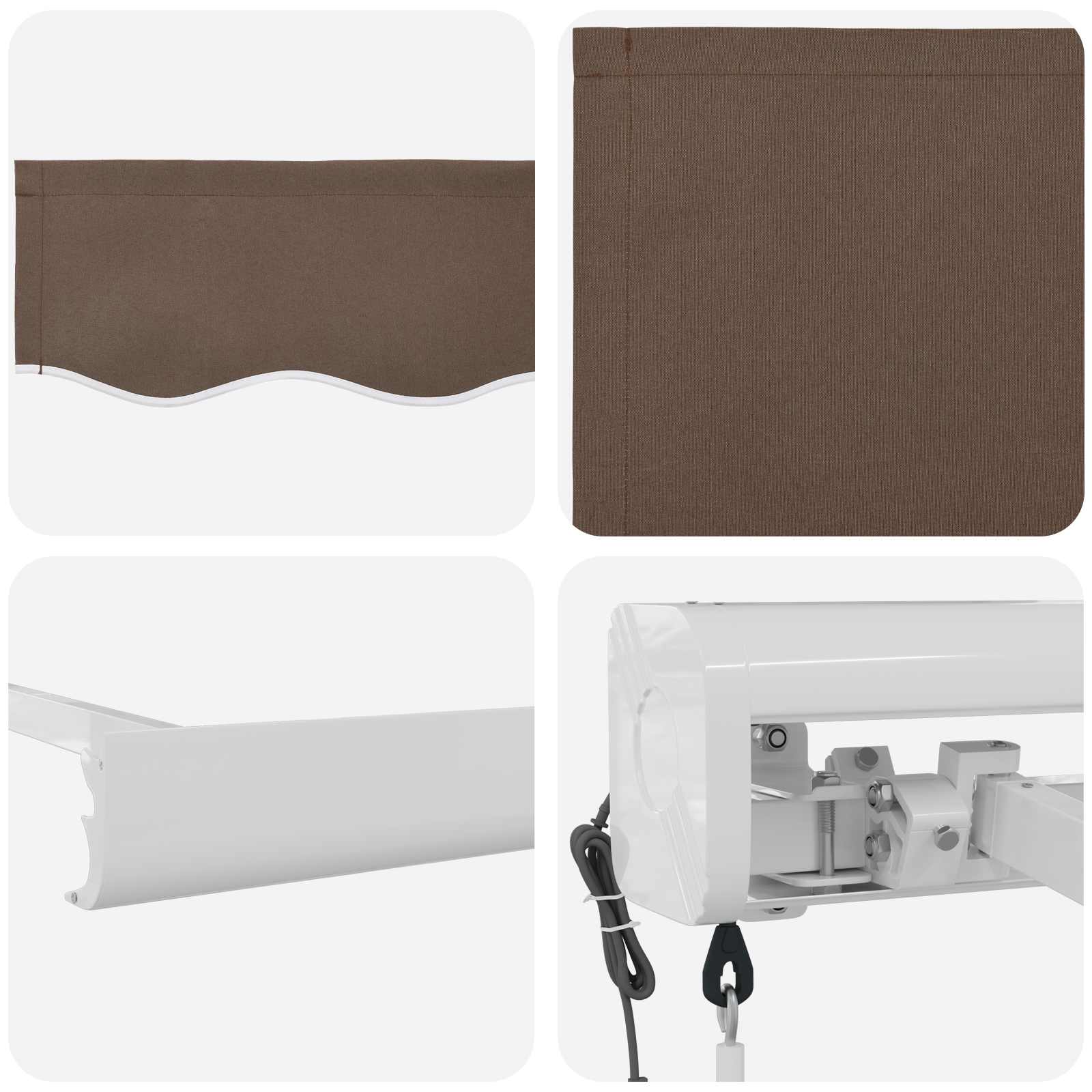 Uitschuifbare luifel Taupe 400 × 300 cm Stof en Metaal is nu te koop bij PeponiXL, paradijselijk wonen!