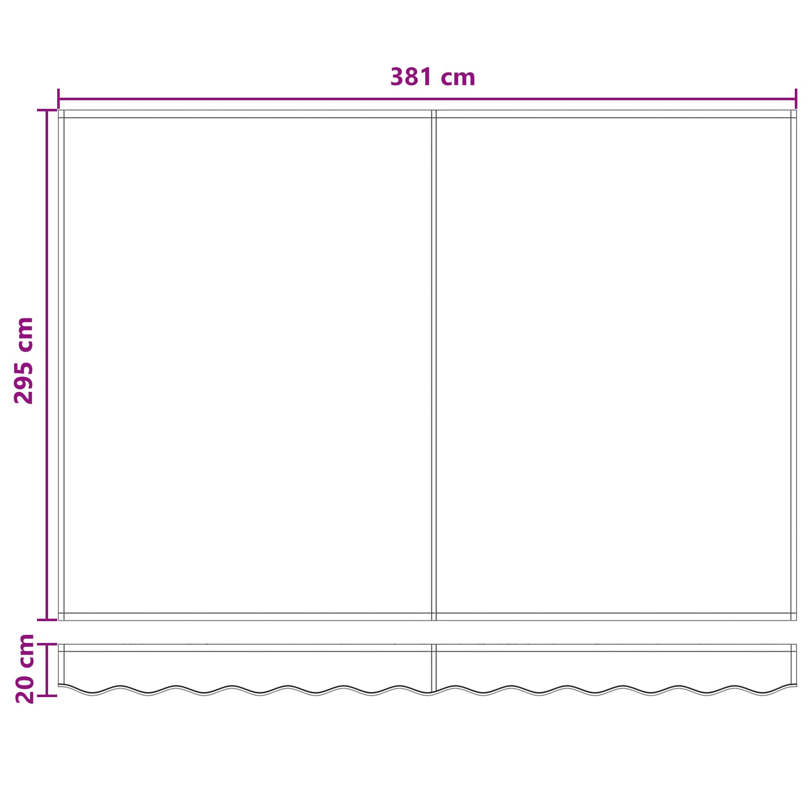Handmatig uitschuifbare luifel Lichtgrijs en wit. 4 × 3 m is nu te koop bij PeponiXL, paradijselijk wonen!