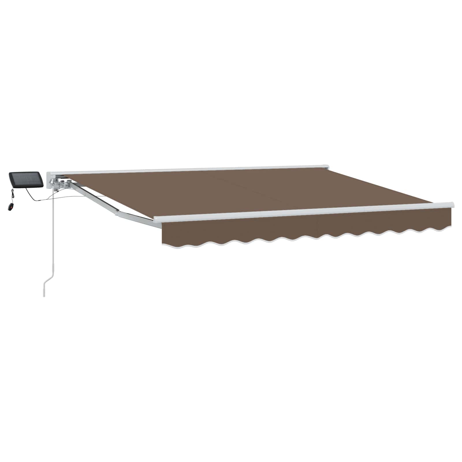 Handmatige Luifelhouder met LED's Taupe 4 × 3 m is nu te koop bij PeponiXL, paradijselijk wonen!