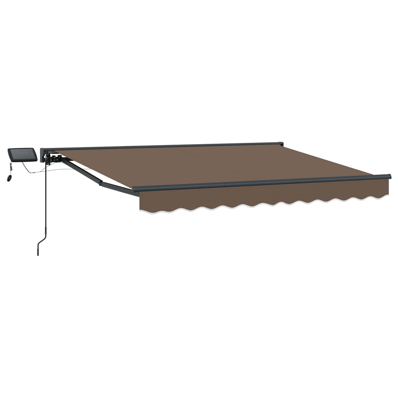 Handmatige Luifelhouder met LED's Taupe 4 × 3 m is nu te koop bij PeponiXL, paradijselijk wonen!
