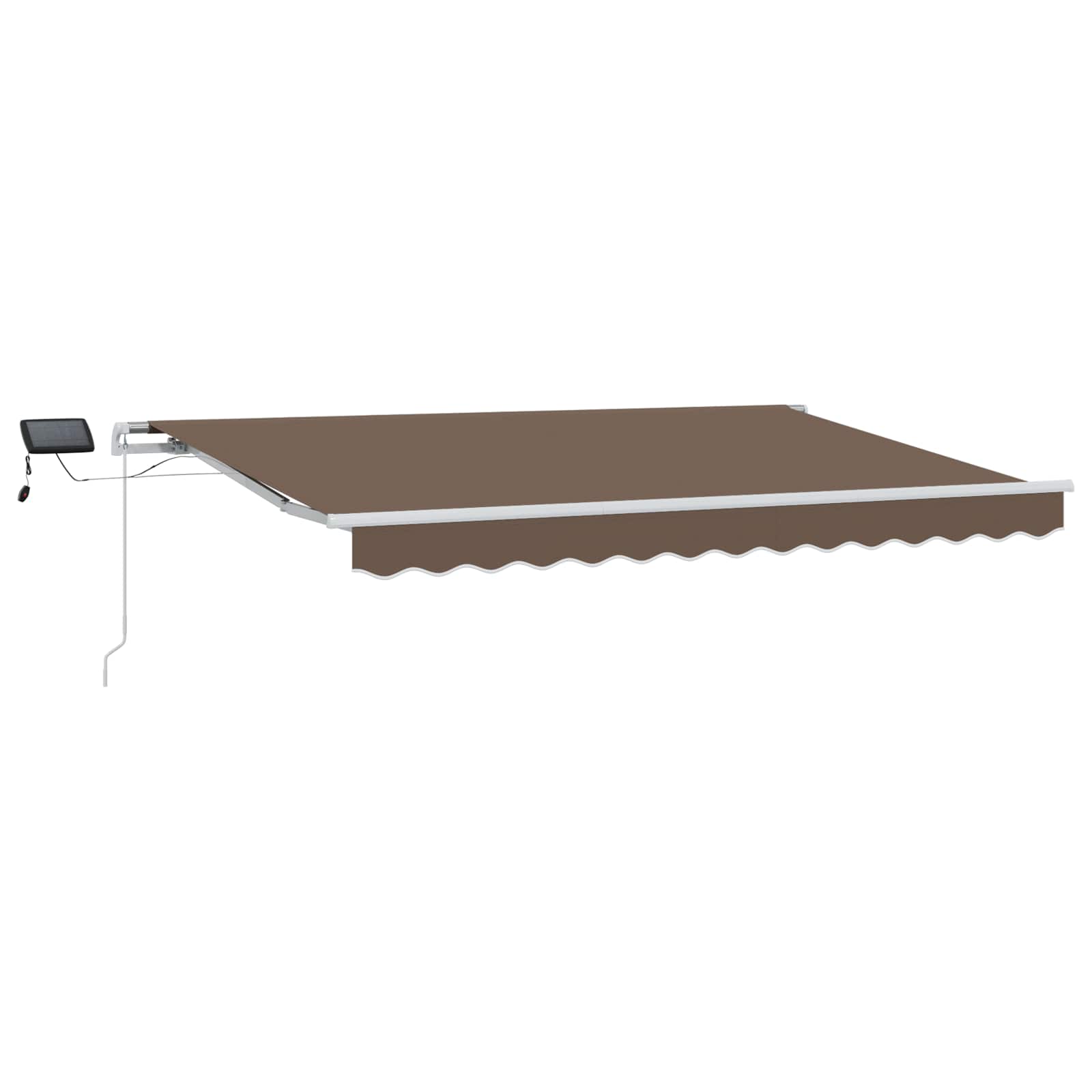 Uitschuifbare luifel Taupe 400 × 350 cm Stof en Aluminium is nu te koop bij PeponiXL, paradijselijk wonen!