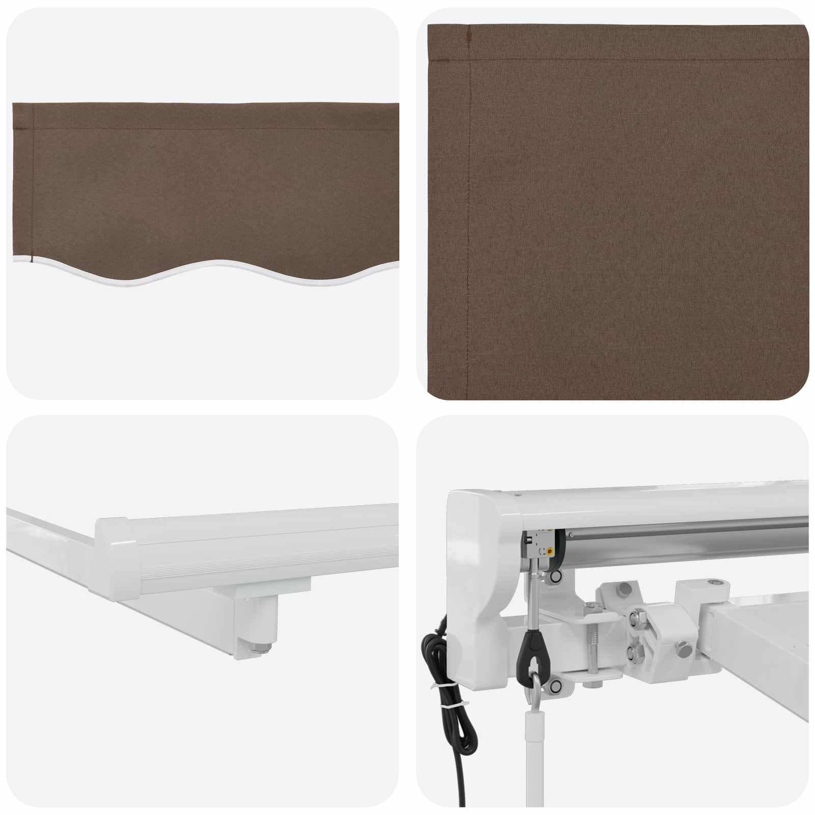 Elektrisch Uittrekbaar Zonnescherm Taupe 4,5 × 3 m is nu te koop bij PeponiXL, paradijselijk wonen!