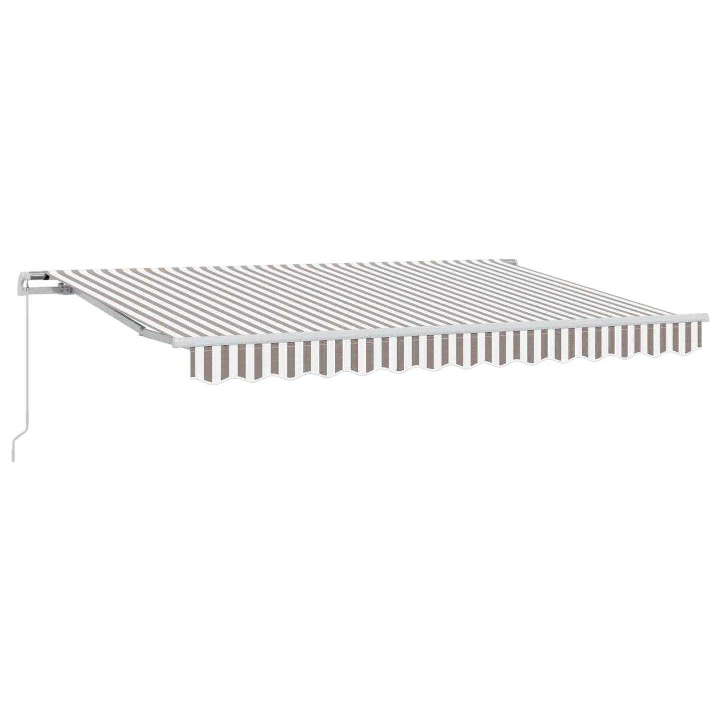 Uitschuifbare luifel Lichtgrijs en wit. 450 × 350 cm
