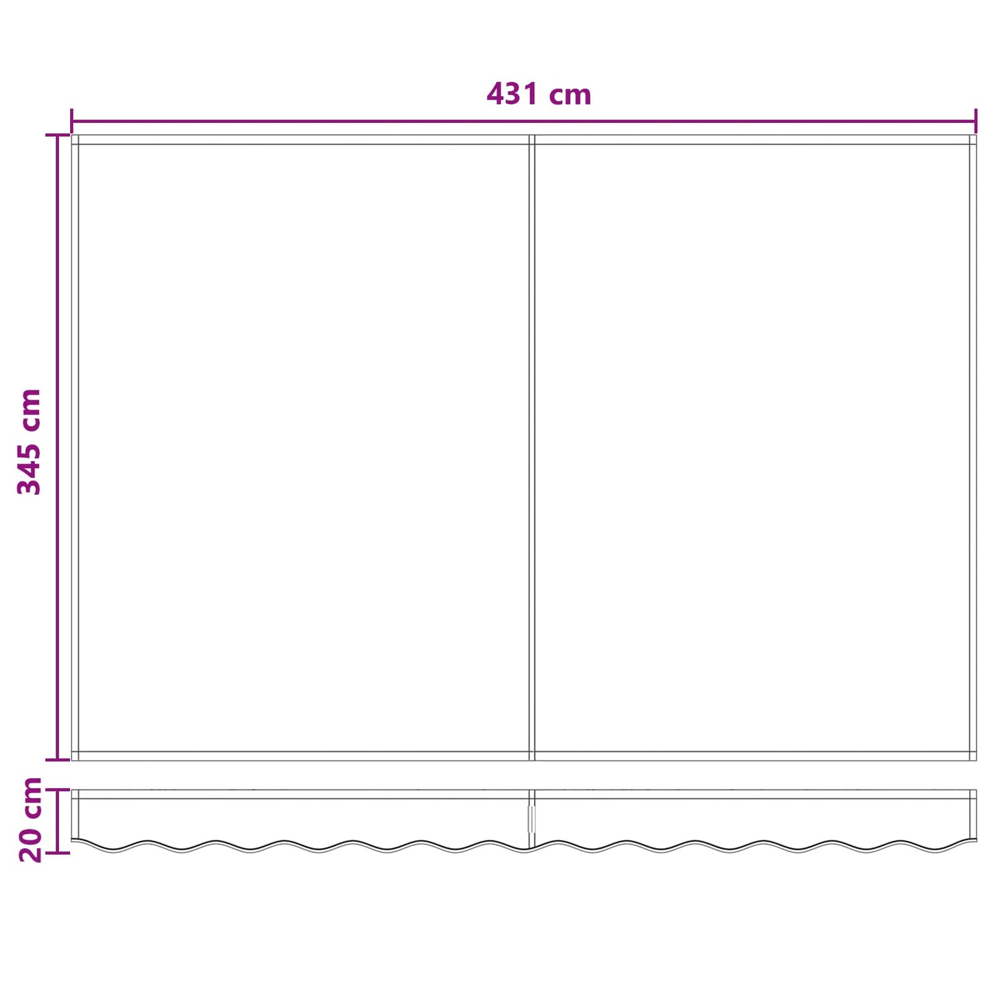 Handmatig uitschuifbare luifel Zand 4,5 × 3,5 m is nu te koop bij PeponiXL, paradijselijk wonen!