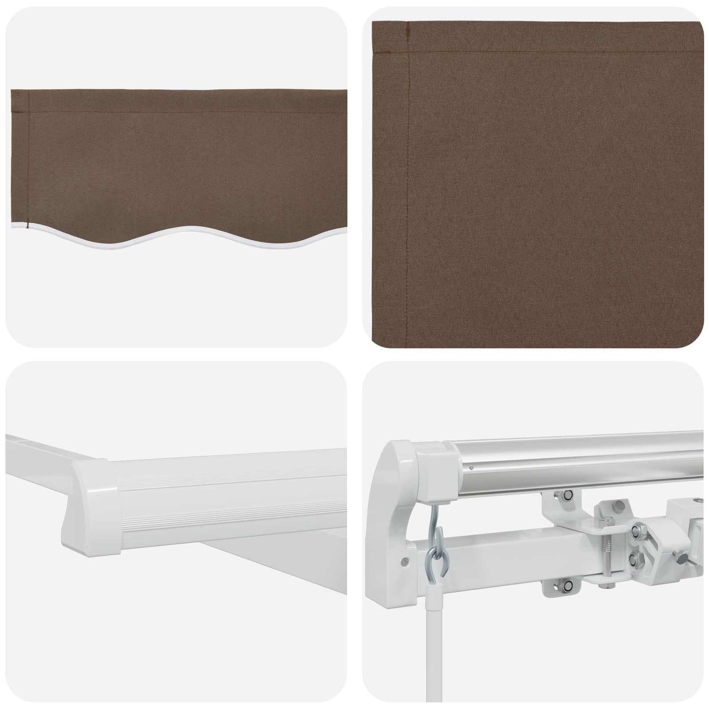 Uitschuifbare luifel Taupe 500 × 300 cm Stof en Aluminium is nu te koop bij PeponiXL, paradijselijk wonen!