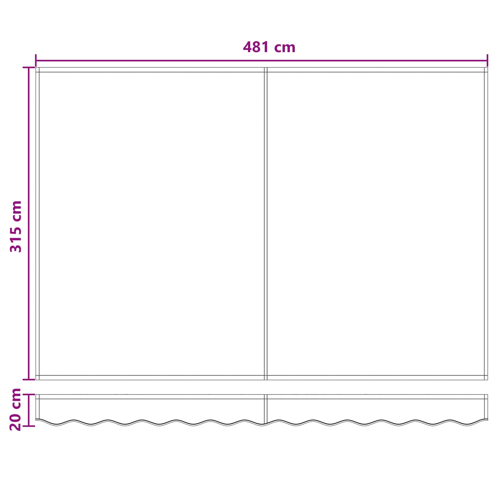 Handbediende luifel met LED's Taupe 100% Polyester en Aluminium is nu te koop bij PeponiXL, paradijselijk wonen!
