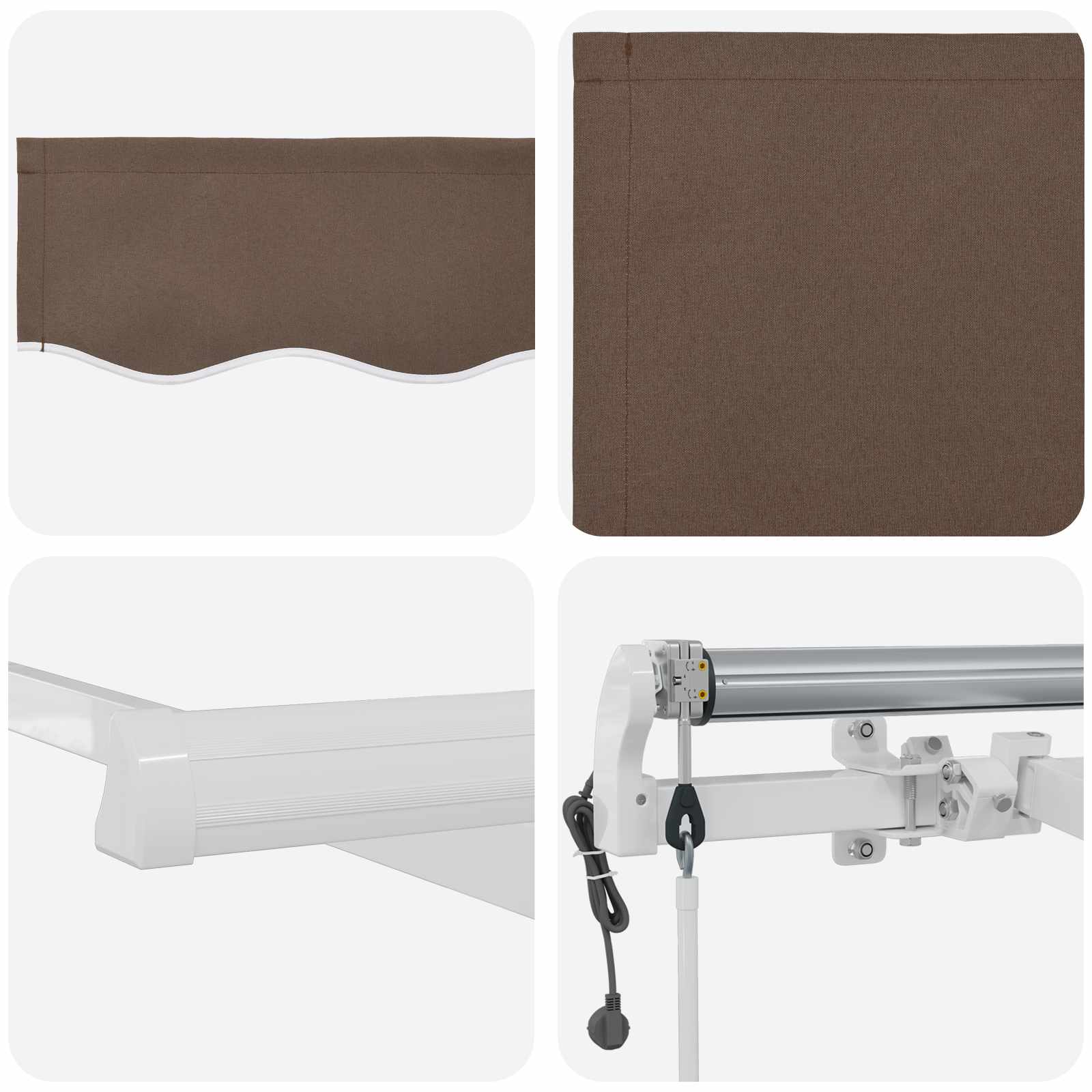 Luifeldoek Taupe 600 × 350 cm Polyester is nu te koop bij PeponiXL, paradijselijk wonen!