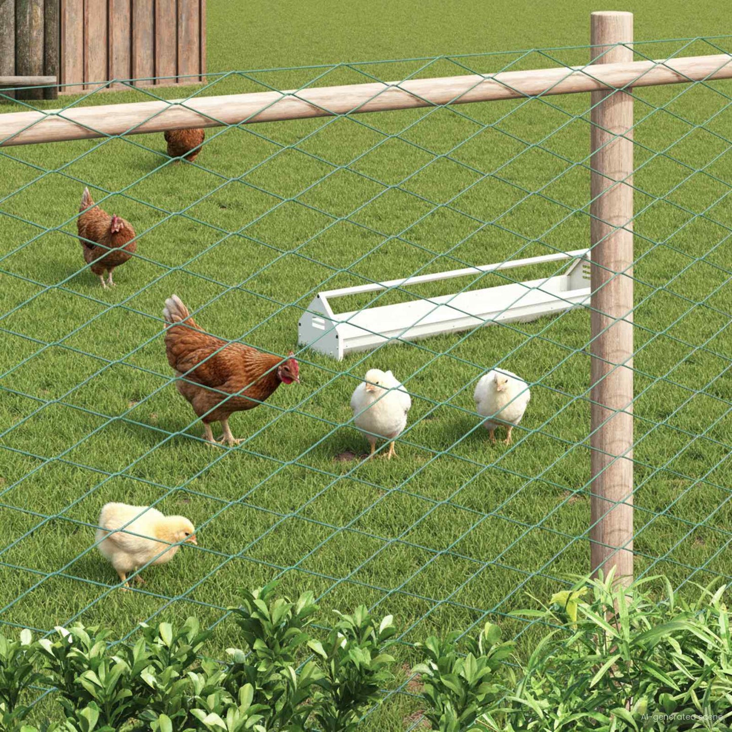 Kettenschakelhek Groen 2 x 20 m Staal is nu te koop bij PeponiXL, paradijselijk wonen!