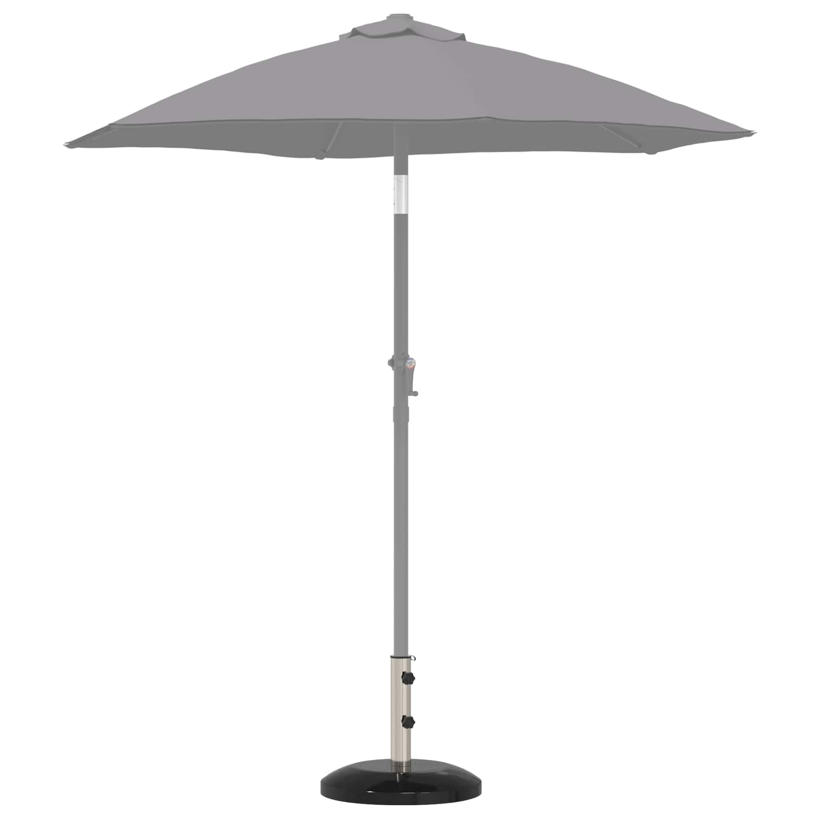 Parasolvoet voor 40-50 mm paal 26.75 kg Zwart Graniet en RVS is nu te koop bij PeponiXL, paradijselijk wonen!