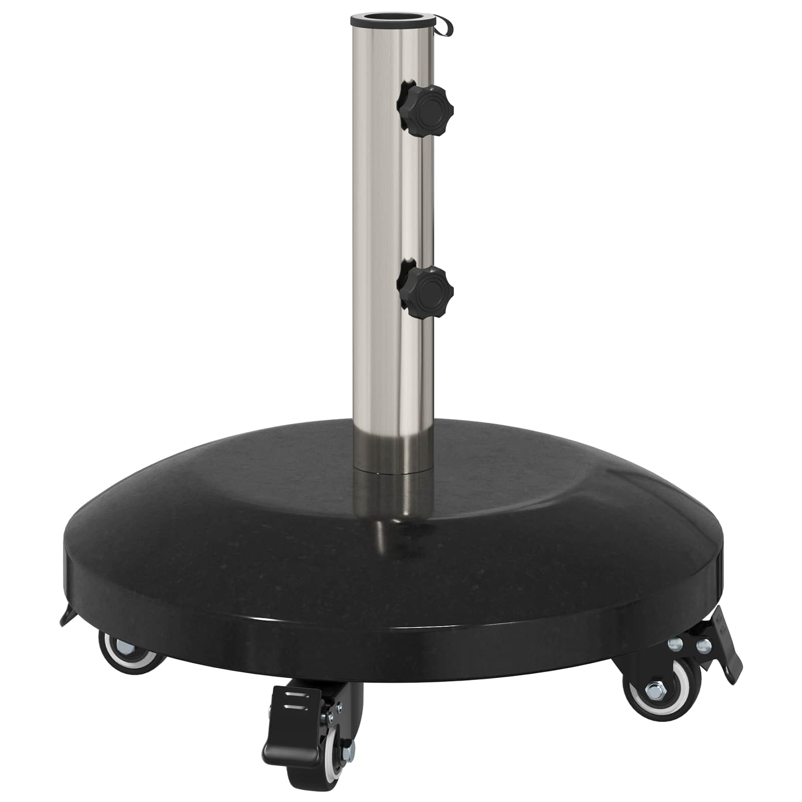 Granieten parasolvoet met wielen voor parasolstok van 40-50 mm 29 kg Zwart is nu te koop bij PeponiXL, paradijselijk wonen!