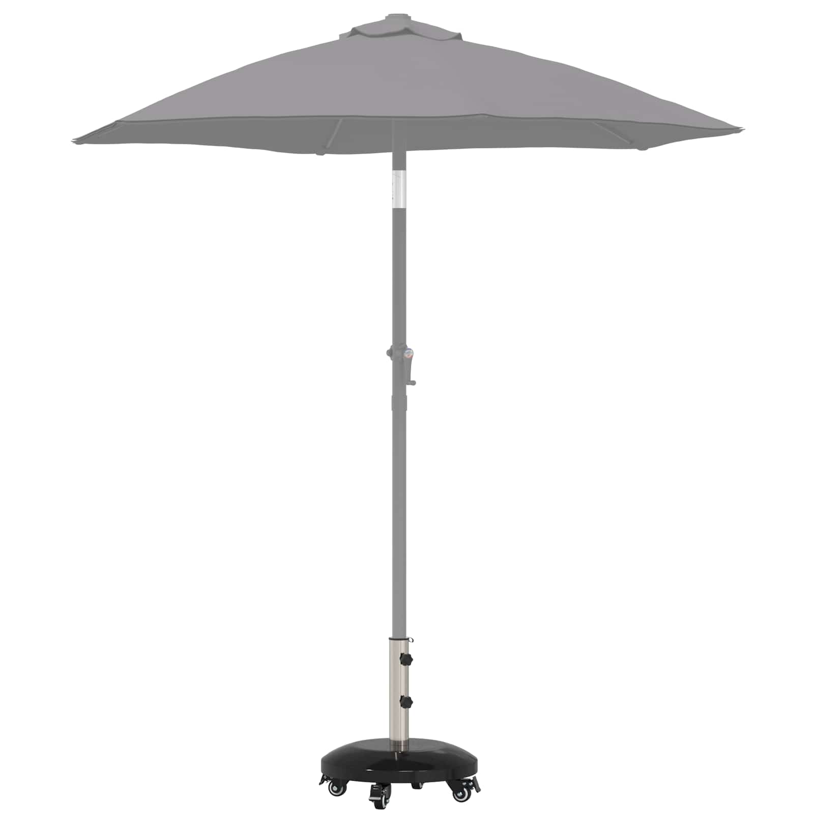Granieten parasolvoet met wielen voor parasolstok van 40-50 mm 29 kg Zwart is nu te koop bij PeponiXL, paradijselijk wonen!