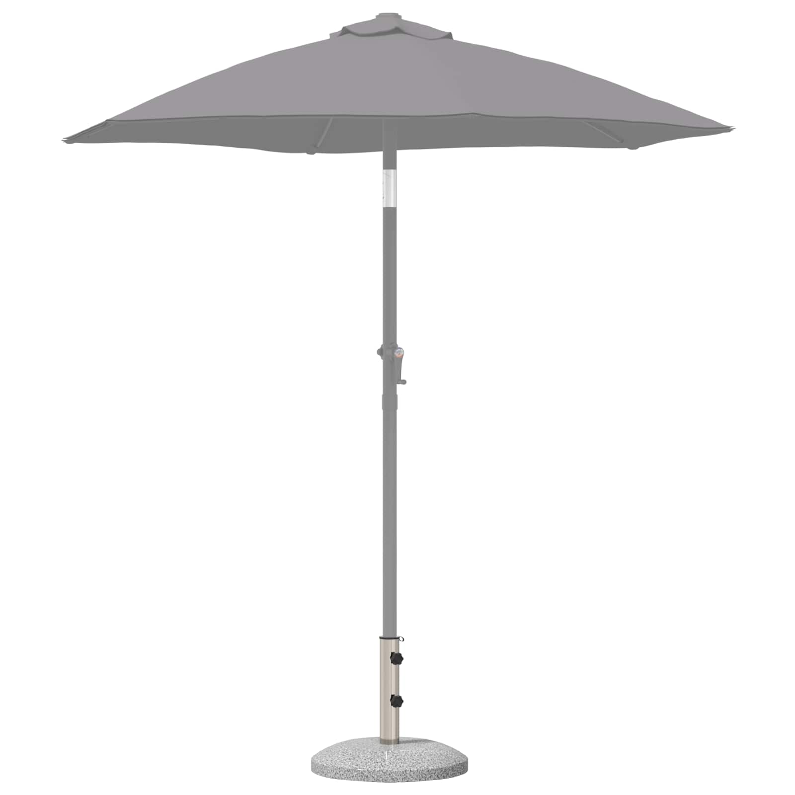 Parasolvoet voor 40-50 mm paal 26.45 kg Grijs Graniet en RVS is nu te koop bij PeponiXL, paradijselijk wonen!