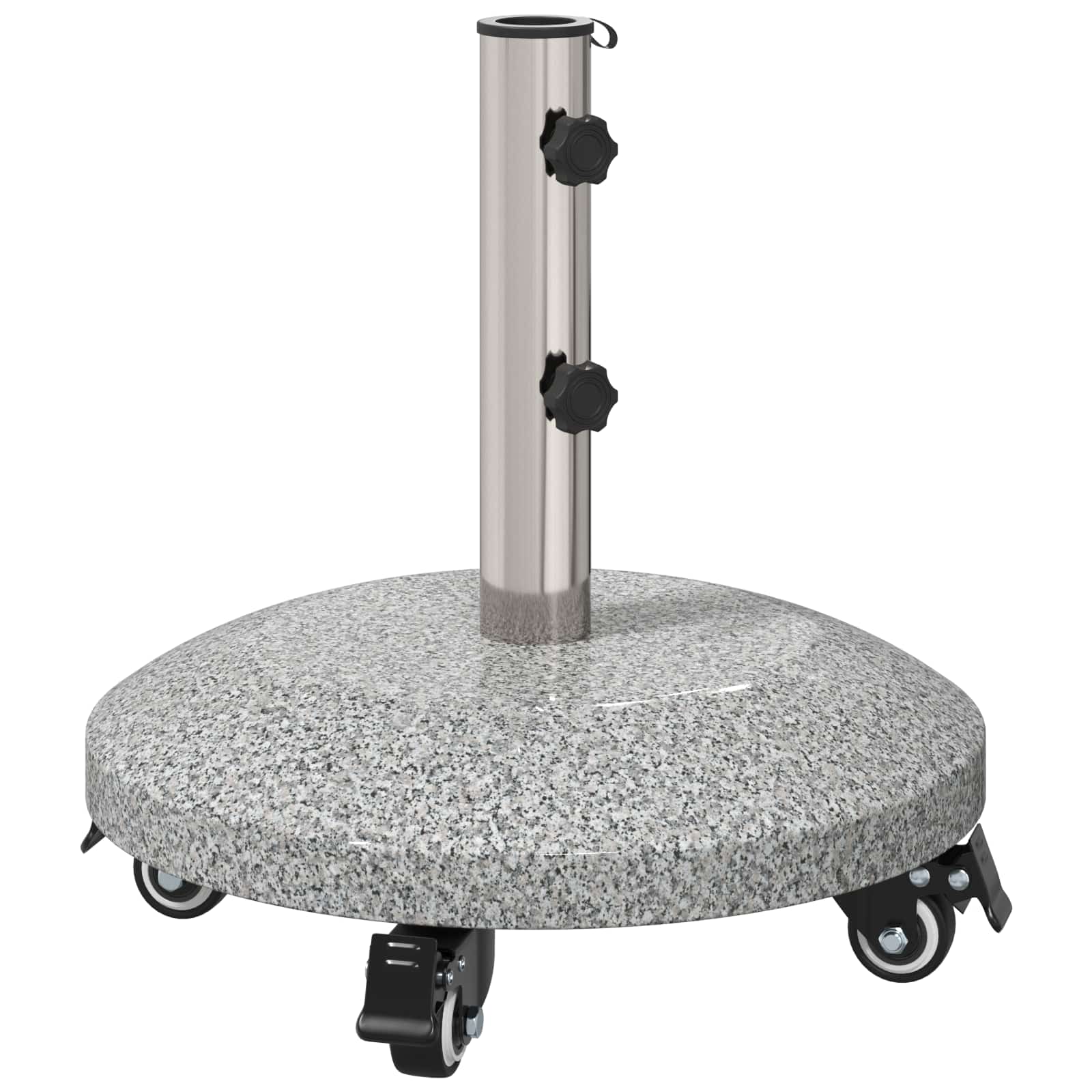 Graniet parasolvoet met wielen voor 4-5 cm stok 27.2 kg Grijs is nu te koop bij PeponiXL, paradijselijk wonen!