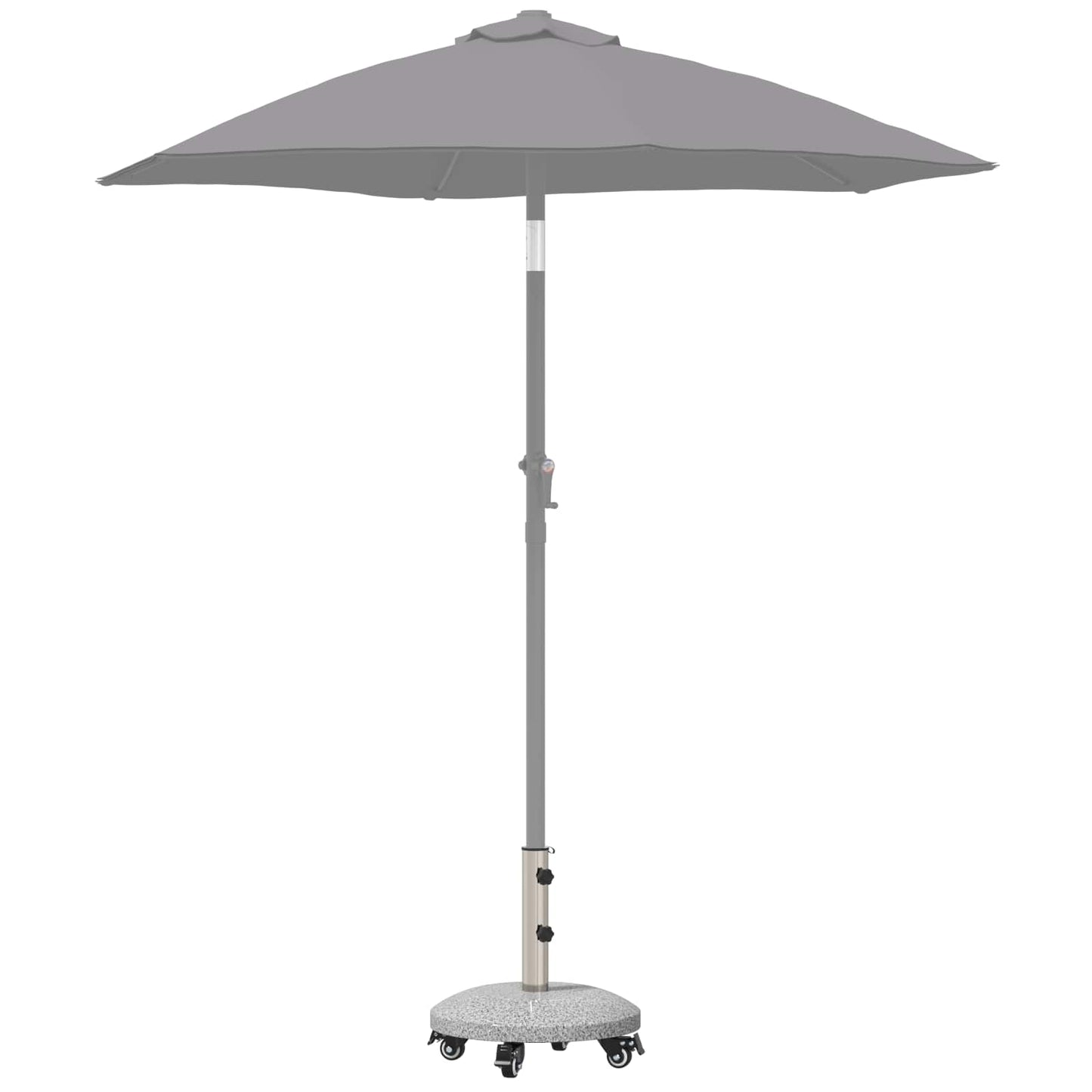 Graniet parasolvoet met wielen voor 4-5 cm stok 27.2 kg Grijs is nu te koop bij PeponiXL, paradijselijk wonen!