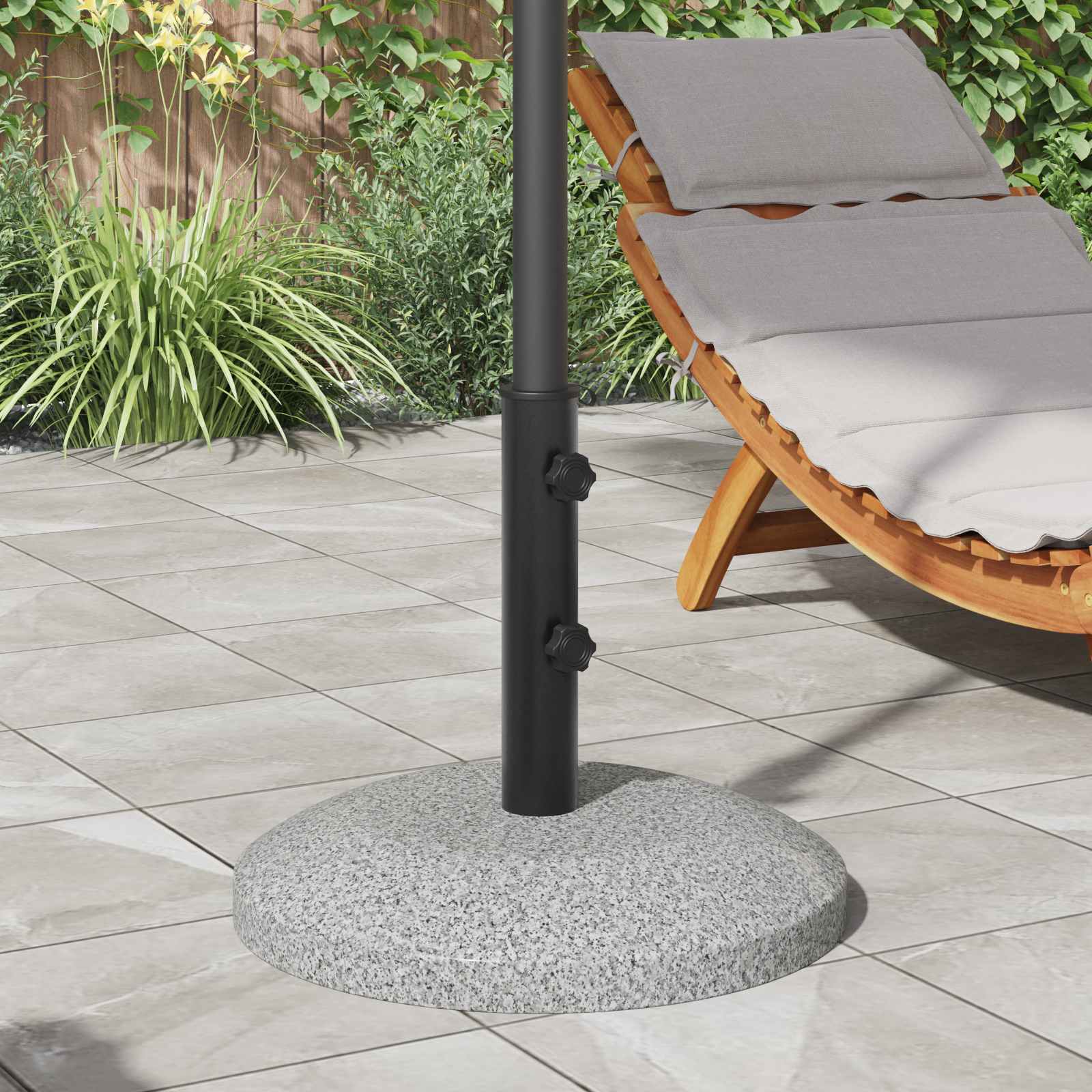 Parasol Basisbuis 0.6 kg Zwart IJzer for 40-50 mm Pole is nu te koop bij PeponiXL, paradijselijk wonen!